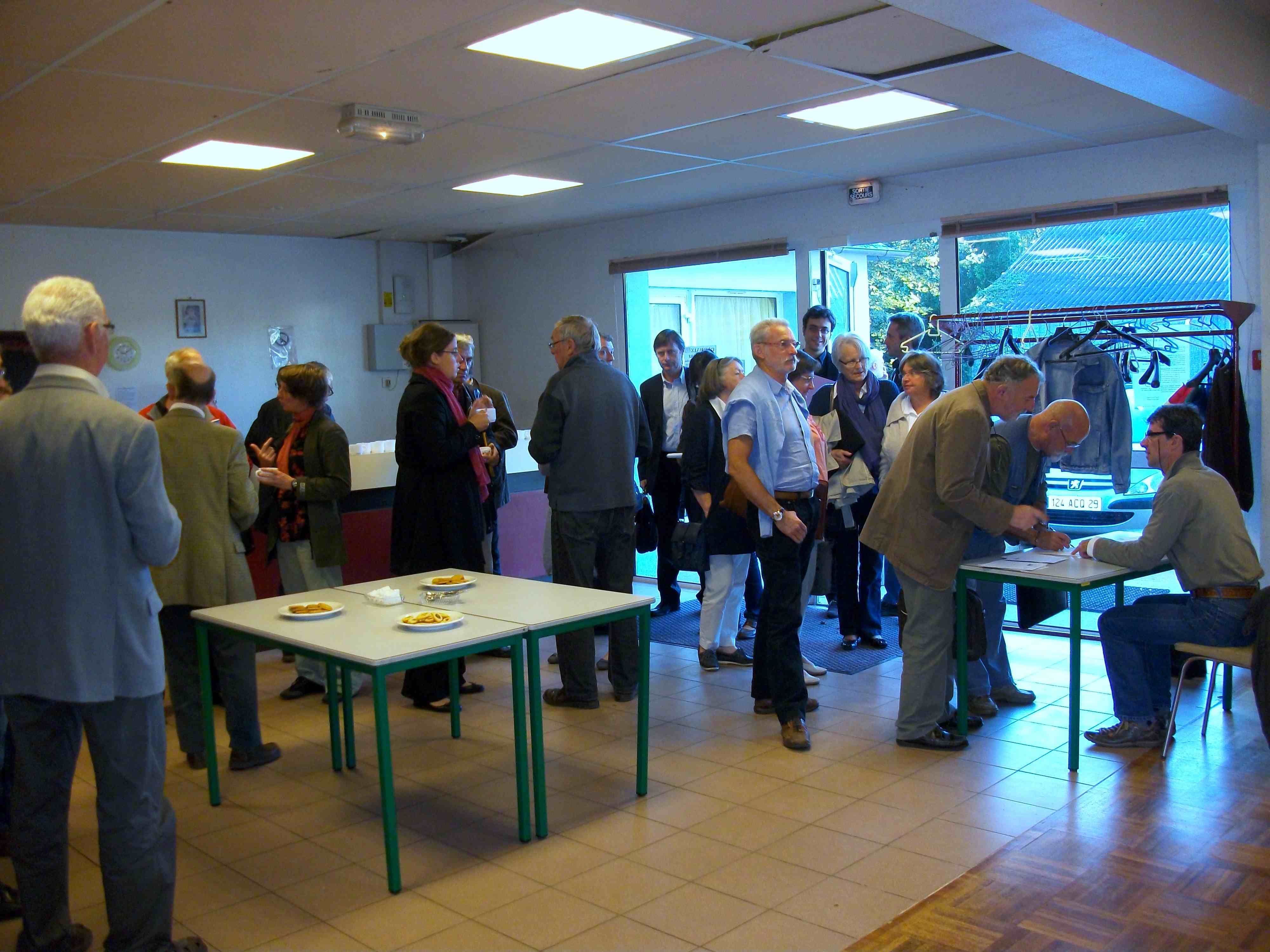 Arrivée des premiers participants